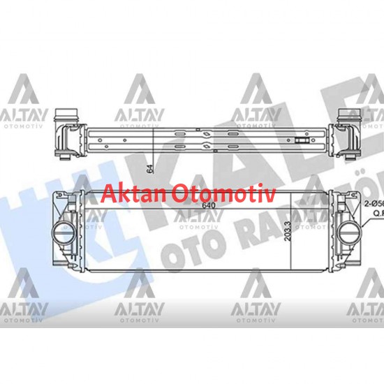 TURBO RADYATÖRÜ (INTERCOOLER) CRAFTER 12-16 BRAZING SEGMANLI BOĞAZ