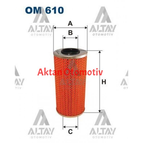 YAĞ FİLTRESİ SPRİNTER / VİTO / MAN 604 / 208 / 308 / 312 / 412D 85-93 M102