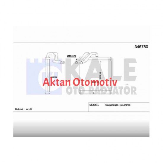 RADYATÖR KALORİFER SORENTO 03-06 BRAZING