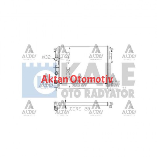 RADYATÖR SU SYMBOL I 03-08 / KANGOO 03-08 / LOGAN 04-12 / SANDERO 08-13 1.5 DCI MEKANİK