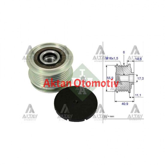 KASNAK ŞARJ DİNAMO TRANSPORTER T5-T6 / CADDY / POLO / GOLF / JETTA / CRAFTER / A3 / A4 / LEON 04= CFWA-CAGA-CFGB-CFFB-CFFA-CDLA-CAYB-CAYC-CAYD-BJK-BJM-AXB-BJB TDİ