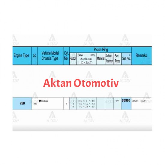 SEGMAN 323  96-98 1.5 / 75.30mm / Z5 / STD TAKIM