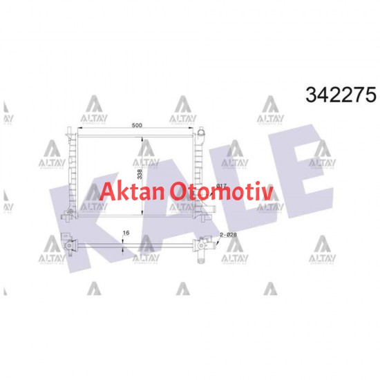 RADYATÖR SU MAZDA 121 95= 1.3 M-T BRAZING