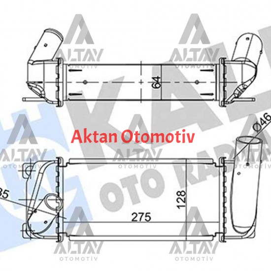 TURBO RADYATÖRÜ (INTERCOOLER) COROLLA / AURIS 13-18 1.4 D4D