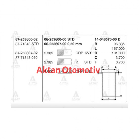SEGMAN CERES 92-99 / 2.4 STD