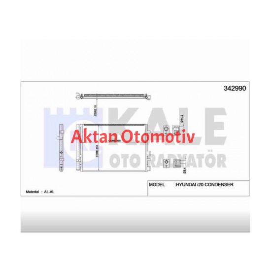 RADYATÖR KLİMA I-20 12-15 DİZEL