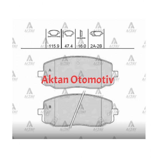 FREN BALATA I-10 08-13 / PICANTO 04-11 ÖN