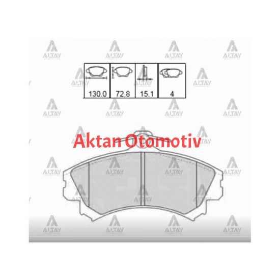 FREN BALATA CARISMA  96-01 1.8 / 01= 1.6 / COLT 04= ÖN