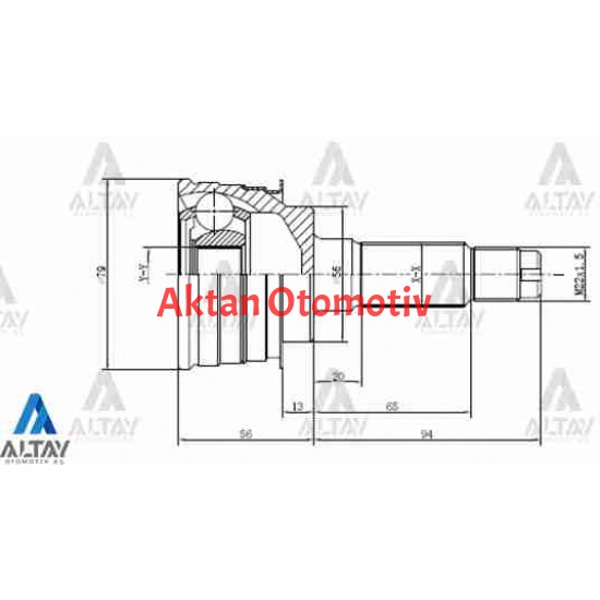 AKS KAFASI DIŞ 323  98-02 / 26X56X21