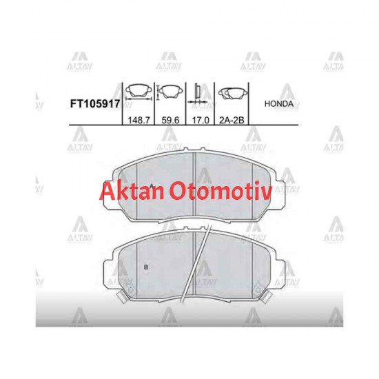 FREN BALATA CIVIC 06-16 SEDAN FD6 / FB7 (YAY DELİKLİ) ÖN
