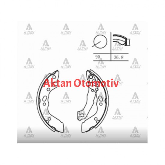 FREN BALATA EXCEL  90-94 / ACCENT 00-02 PABUÇ ARKA ÇAP : 180mm