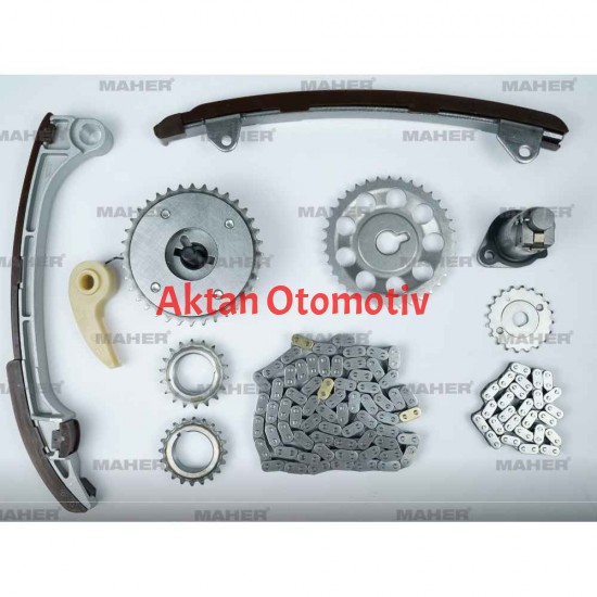 EKSANTRİK ZİNCİR SETİ AVENSIS 01-08 1AZFSE / RAV-4 05-08 1AZFE / 2.0 BENZİNLİ (10 PARÇA ) + (CVVT DİŞLİ)