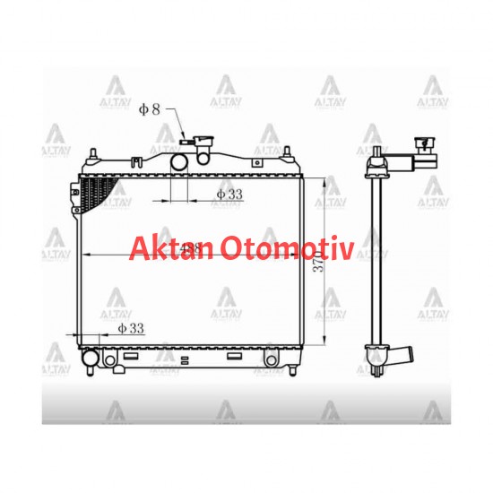RADYATÖR SU GETZ 03-11 BENZİNLİ M-T BRAZING