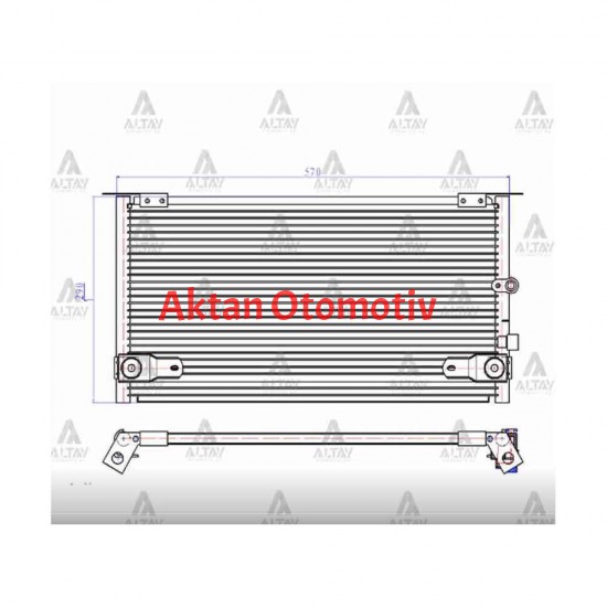 RADYATÖR KLİMA HILUX 01-05 BRAZING
