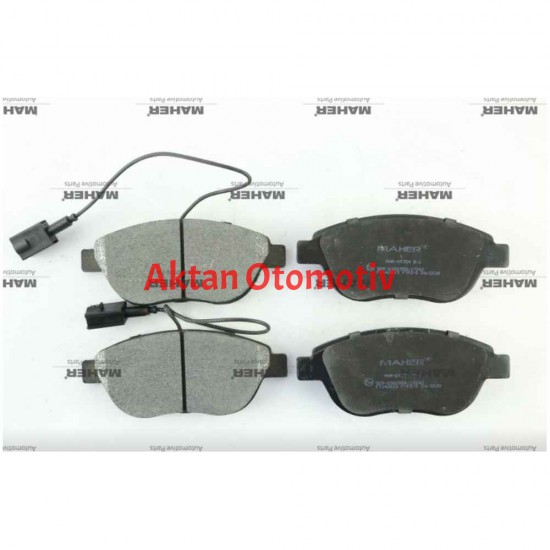 FREN BALATA COMBO D 12= / DOBLO 10= / LINEA 07= (BÜYÜK TİP) ÇİFT FİŞLİ ÖN ECO 137mm