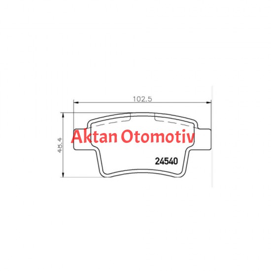 FREN BALATA LINEA 07= / GRANDE PUNTO 05-12 / CORSA D 06-14 / PUNTO 12= DİSK ARKA