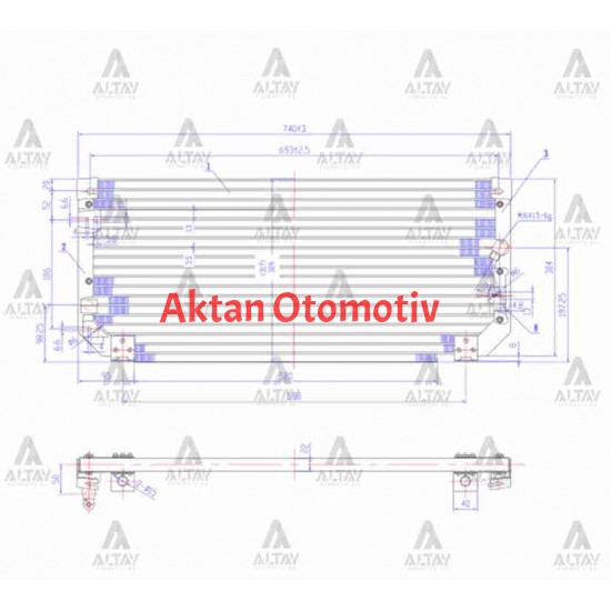 RADYATÖR KLIMA COROLLA  93-98 BRAZING