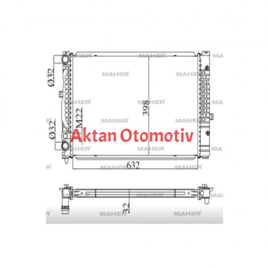 RADYATÖR SU A4 / A6 / PASSAT 97-04 AEB-ALZ-AWT-AVF-AFN 1.6-1.8-1.9 TDI MANUEL MEKANİK
