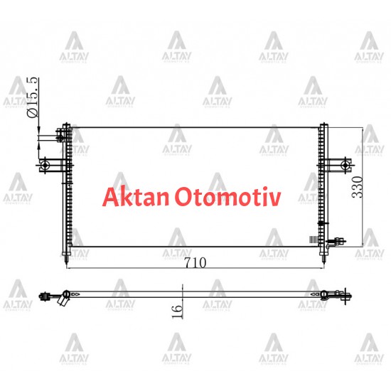 RADYATÖR KLİMA PICKUP  98-02 D22 BRAZING