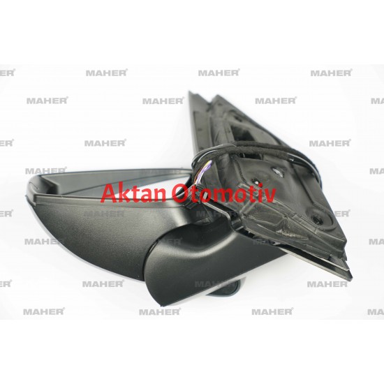 AYNA DIŞ DİKİZ POLO 09-10 ELEKTRİKLİ, ISITMALI, SİNYALLİ, ASTARLI, KARE SOKET SOL