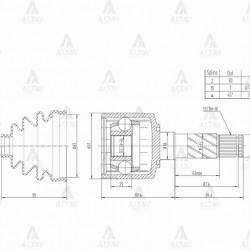 AKS KAFASI İÇ B-2500 RANGER / SAĞ 30X36X38