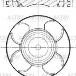 PİSTON SEGMANLI LINEA / ASTRA H 1.3JTD-1.3CDTI A13DTE 69.6mm EURO5 STD YANMA ODA 37mm