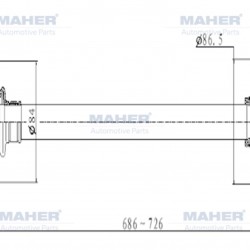AKS KOMPLE ÖN ELANTRA 11-16 / BENZİNLİ SOL M-T 1.6 ABSLİ 46 DİŞ 686mm