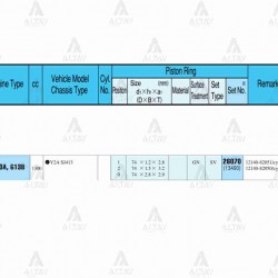 SEGMAN SWIFT   89-97 / SAMURAI 1.3 / 74.50mm / G13A-G13B / 0.50 TAKIM