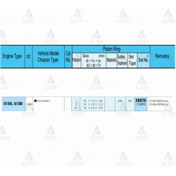 SEGMAN SWIFT   89-97 / SAMURAI 1.3 / 74.50mm / G13A-G13B / 0.50 TAKIM
