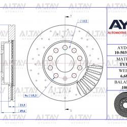 FREN DİSKİ GOLF7 / A3 / LEON / OCTAVIA 13= ÖN 276MM (DELİKLİ PERFORMANS TİP)