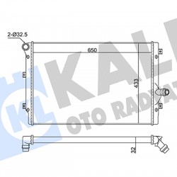 RADYATÖR SU CADDY / GOLF / PASSAT / JETTA 04-10 CAYC-CAYD-BKP-BKD 1.6 TDI-2.0 TDI MEKANİK