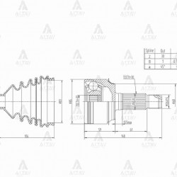 AKS KAFASI DIŞ ACCORD 08= / CRV 06= / 2.0 K20 30X30X68