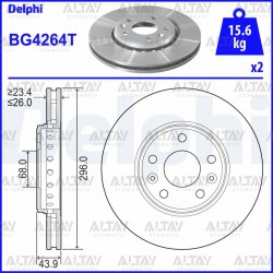 FREN DISKI LAGUNA III 07= / LATITUDE 11= / SCENIC III 09= ON HAVALI 296-5 SET FREN DISKI LAGUNA III 07= / LATITUDE 11= / SCENIC III 09= ON HAVALI 296-5 SET