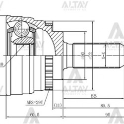 AKS KAFASI DIŞ ELANTRA  90-00 SOL / ELANTRA 00= / ABSLİ 25X50X30