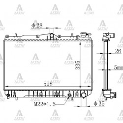RADYATÖR SU EXCEL  90-94 26mm M-T BRAZING