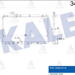 RADYATÖR SU CRV 07-12 26mm A-T BRAZING