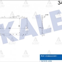 RADYATÖR SU ACCENT 95-00 1.3 MÜŞÜR DELİKLİ M-T BRAZING