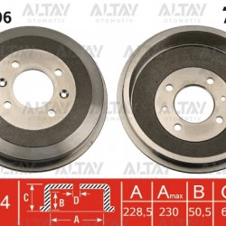 FREN KAMPANASI  PARTNER / BERLINGO / C15 96-08 / 306 93-03 / 405 87-99 / 406 95-05/ XSARA 98-05 228,5MM