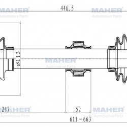 AKS KOMPLE ÖN SORENTO 10-15 / SAĞ A-T / M-T DİZEL 2.2 CRDI ABSLİ 52 DİŞ 592mm