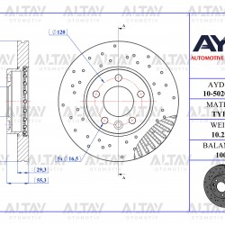 FREN DISKI TRANSPORTER T5-T6 04-15 ON 308MM