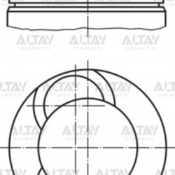 PİSTON SEGMANLI CRAFTER 06= 2.5TDI BJM 163 HP STD