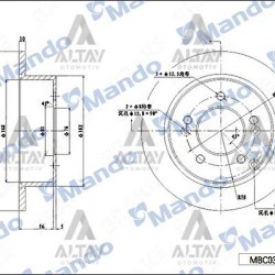 FREN DISKI SONATA 05-11 / TUCSON 08-10 / SPORTAGE 08-10 / ARKA DÜZ 262-5 (ADET)