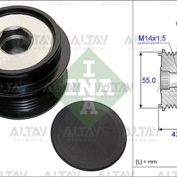 GERGİ RULMANI (ALTERNATÖR) COROLLA 07= 1.6 BENZ / AURIS 07= 1.6 BENZ / AVENSIS 08= 1.8 / 2.0 / RA