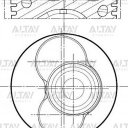 PİSTON SEGMANLI (1-2 SİLİNDİR) T5 / PASSAT 01-10 1.9TDI AXB-AVF-AWX STD PİSTON SEGMANLI (1-2 SİLİNDİR) T5 / PASSAT 01-10 1.9TDI AXB-AVF-AWX STD