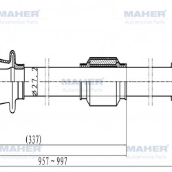 AKS KOMPLE ÖN ELANTRA 11-16 / I-30 12-15 / CERATO 16-18 / 1.6 BENZİNLİ A-T SAĞ ABSLİ 46 DİŞ 957mm