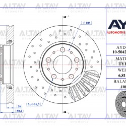 FREN DİSK S70 / V70 / S80 DELİKLİ KAPLAMALI FREN DİSK S70 / V70 / S80 DELİKLİ KAPLAMALI