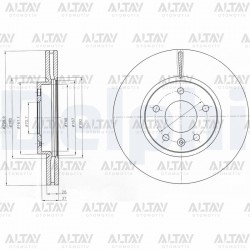 FREN DİSKİ ASTRA J 09-15 / CRUZE 09= ÖN HAVALI 300-5 (SET)