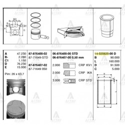 PİSTON SEGMANLI VANETTE LD-23 STD