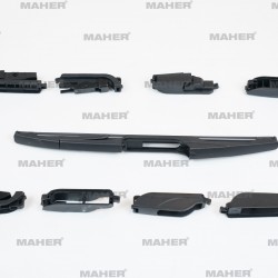 SİLECEK SÜPÜRGESİ PLASTİK TİP 10 APARATLI 11 ARKA (280mm)