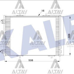 RADYATÖR KLİMA 207 / 208 / 2008 / C3 / DS3 06= 1.4 A-T / M-T DÖRT AYAKLI